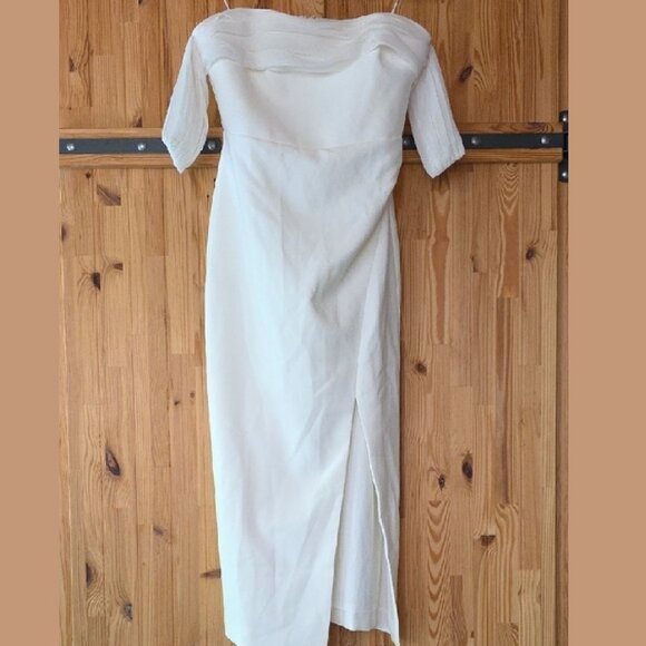 NEW LIKLEY MIDI PAZ DRESS IN CRISP WHITE SIZE 8 - Picture 3 of 11